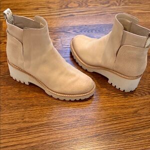 Dolce Vita Beige Ankle Booties